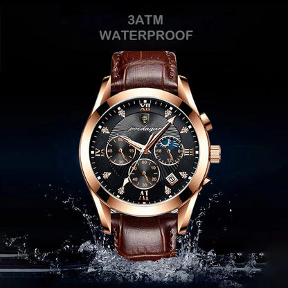 Men Watches Stainless Steel Top Luxury Fashion Business Wristwatch Waterproof Luminous Quartz Watches Relogio Masculino