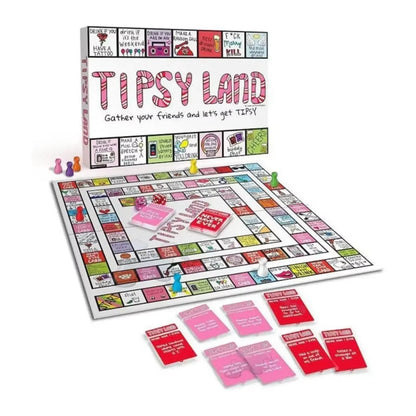 Drinking Board Game, Tipsy Land Drinking Game, Interactive Party for Adults Games, Fun Drinking for Any Occasion