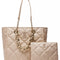 Katt Faux Leather Quilted Tote with Pouch