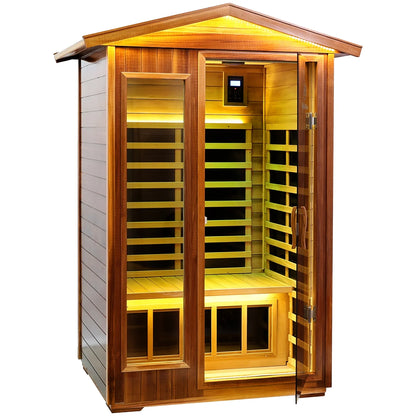 Outdoor Far-Infrared Sauna for Two People Ideal for Relaxation and Detoxification