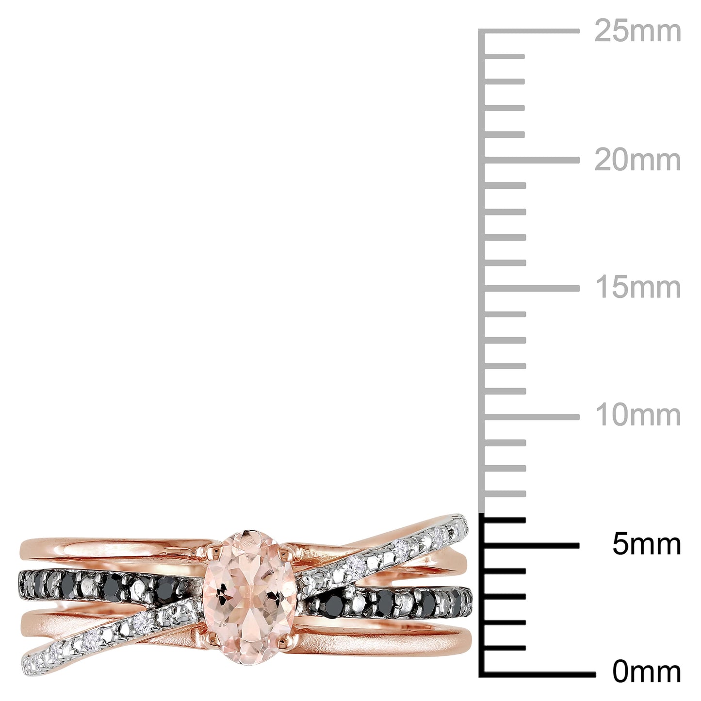 Women'S Morganite Rose Gold Plated Ring