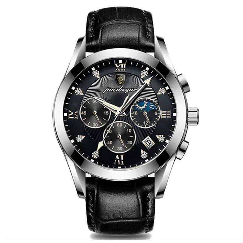 Men Watches Stainless Steel Top Luxury Fashion Business Wristwatch Waterproof Luminous Quartz Watches Relogio Masculino