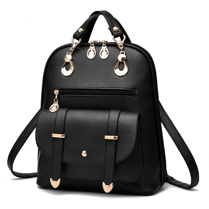 Female Bag Fashion PU Leather Dual-Use Backpack