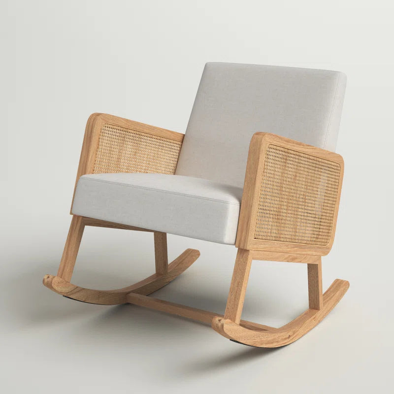 Adena Rocking Chair with Rattan Arms