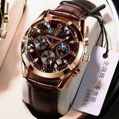 Men Watches Stainless Steel Top Luxury Fashion Business Wristwatch Waterproof Luminous Quartz Watches Relogio Masculino