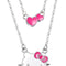 Sanrio Girl'S/Tween  Silver-Tone Enamel Hearts Double Necklace